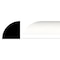 Ekena Millwork WM107 - 5/8"H x 5/8"P x 96"L Quarter Round Moulding, PVC WM107X96SWPV - alternate 1
